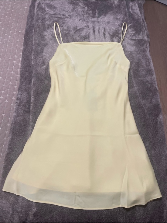 Aritzia Dresses & Skirts - Aritzia Butter Yellow Slip Mini Dress with Spaghetti Straps